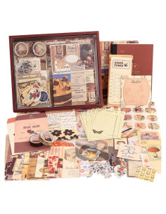 Kit de Scrapbooking Vintage 348 Piezas emmoolife A6