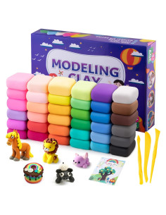 Kit de Arcilla Secada al Aire Exptolii 36 Colores y 3 Herramientas