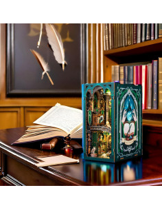 Kit de Book Nook Fsolis Miniatura DIY Oscuridad 18x11x23cm 2