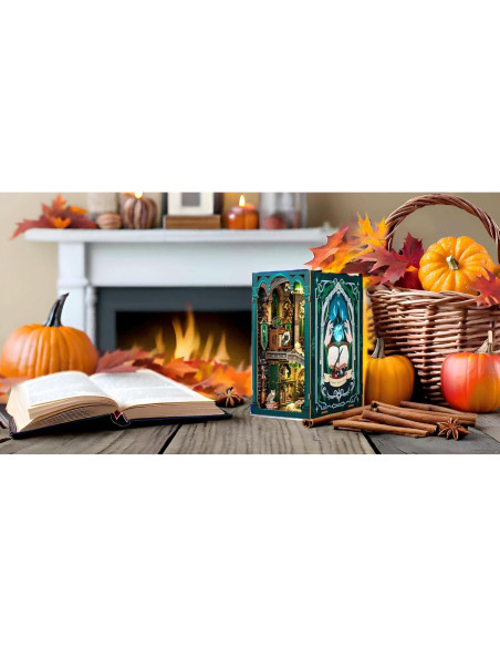 Kit de Book Nook Fsolis Miniatura DIY Oscuridad 18x11x23cm