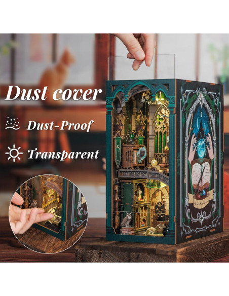 Kit de Book Nook Fsolis Miniatura DIY Oscuridad 18x11x23cm