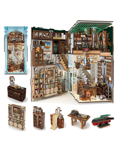 Kit Rincón de Libros MiniCity Casa de Hemingway 3D LED