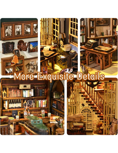 Kit Rincón de Libros MiniCity Casa de Hemingway 3D LED