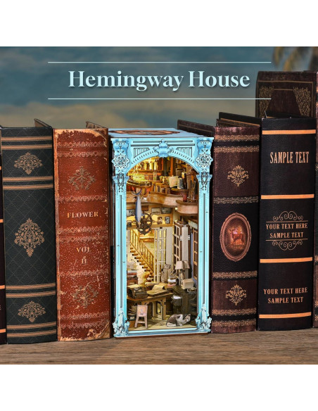 Kit Rincón de Libros MiniCity Casa de Hemingway 3D LED