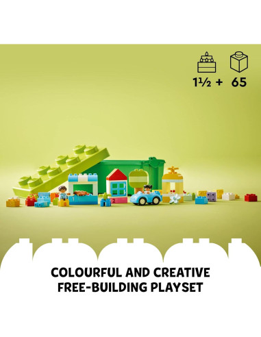 LEGO DUPLO Caja de Ladrillos Clásica - 65 Piezas y Coche