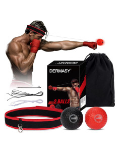 Bola de Reflexión Dermasy 13 cm Entrenamiento Boxeo 2 Bolas