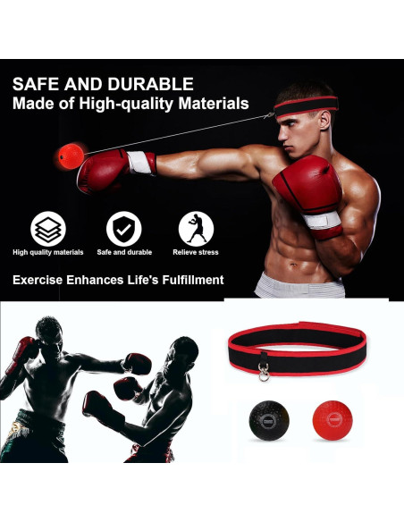 Bola de Reflexión Dermasy 13 cm Entrenamiento Boxeo 2 Bolas