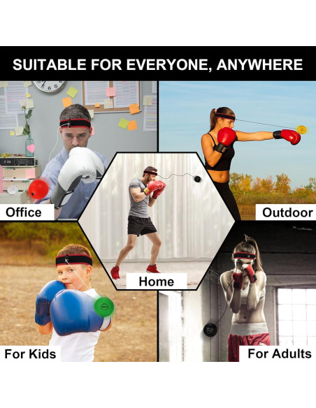 Bola de Reflexión Dermasy 13 cm Entrenamiento Boxeo 2 Bolas