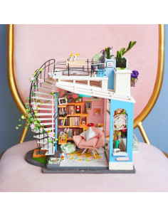 Kit Casa de Muñecas Miniatura ROLIFE DG12 con Luz LED 2