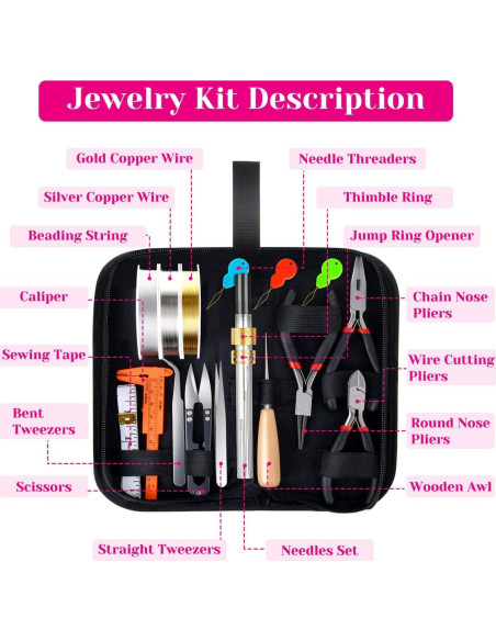 Kit de Fabricación de Joyas Shynek 1857 Piezas Adultos