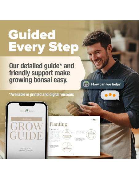 Kit Bonsai Home Grown - Cultiva 4 Especies en Casa