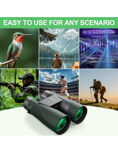 Binoculares Deesoo 15x56 HD Impermeables para Caza Verde