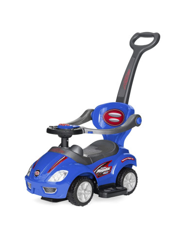 Coche 3-en-1 para Niños Mejor Opción Azul - Andador y Empuje