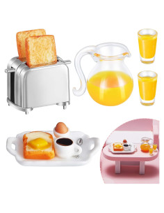 Accesorios Casa de Muñecas Skylety Mini Set Desayuno