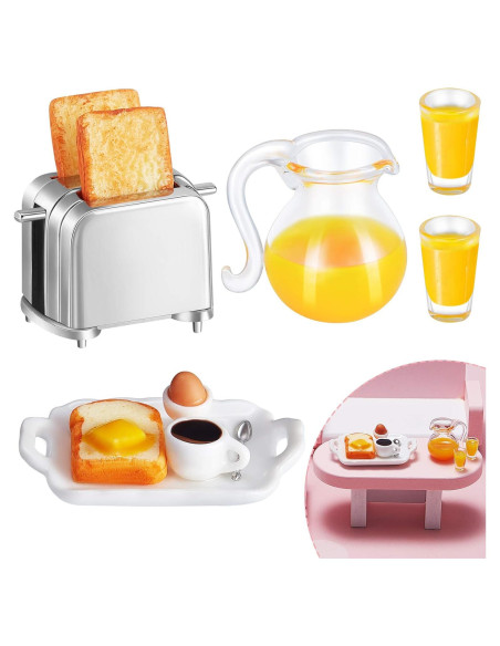 Accesorios Casa de Muñecas Skylety Mini Set Desayuno