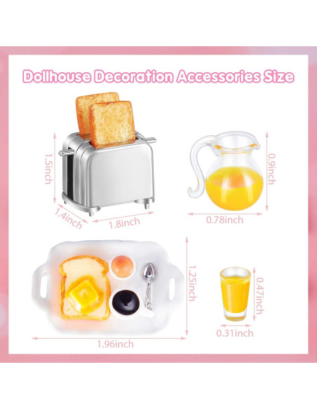Accesorios Casa de Muñecas Skylety Mini Set Desayuno