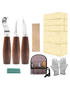 Kit de Tallado en Madera Cor cordium WC-01 con 3 Cuchillos