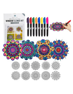 Kit de Arte Mandala Hula Home - 10 Adornos de Ventana DIY