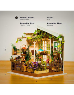 Rolife Kit Casa Miniatura Jardín de Miller 21.5x17.8x19.1cm 2
