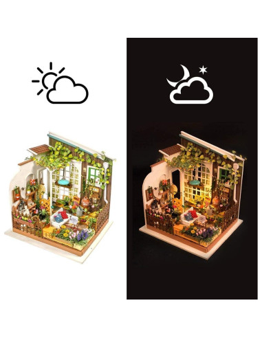 Rolife Kit Casa Miniatura Jardín de Miller 21.5x17.8x19.1cm