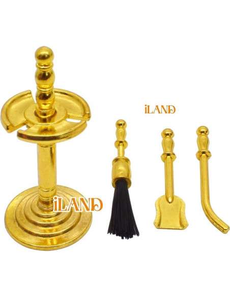 Chimenea Miniatura iLAND Neoclásica 1:12 con Luz y Accesorios