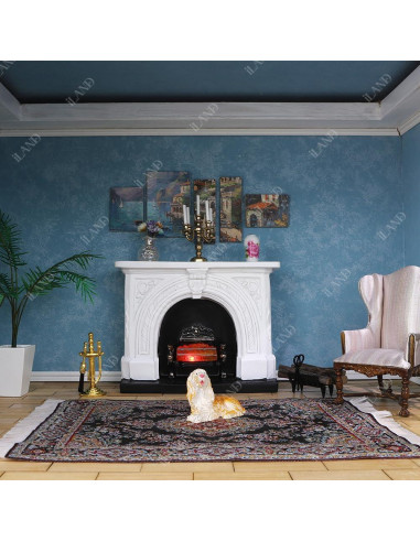 Chimenea Miniatura iLAND Neoclásica 1:12 con Luz y Accesorios