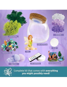Kit de Terrario de Hadas Hazlo Tú Mismo con Luz LED 2