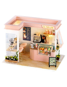 Casa de Muñecas Miniatura Flever DIY Estación de Té