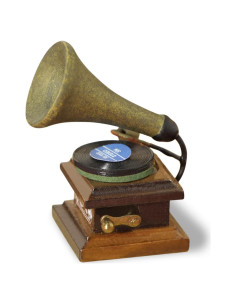 Gramófono Miniatura Cutemini 1:12 Vintage Decoración