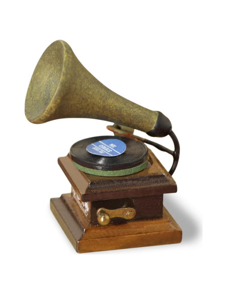 Gramófono Miniatura Cutemini 1:12 Vintage Decoración