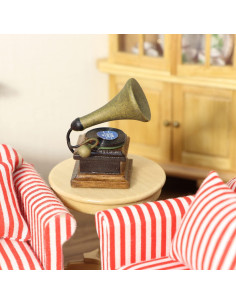 Gramófono Miniatura Cutemini 1:12 Vintage Decoración 2