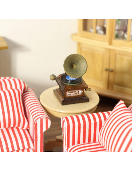 Gramófono Miniatura Cutemini 1:12 Vintage Decoración