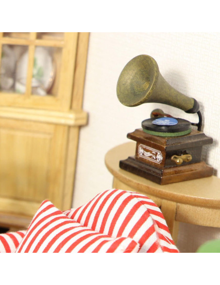 Gramófono Miniatura Cutemini 1:12 Vintage Decoración