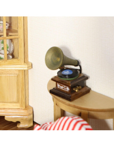 Gramófono Miniatura Cutemini 1:12 Vintage Decoración