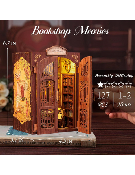 Kit de Nook de Libros Cutefun - Miniatura DIY 3D Decorativa