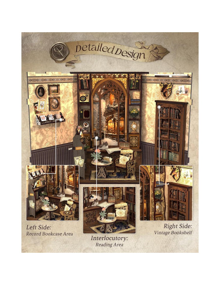 Kit de Nook de Libros Cutefun - Miniatura DIY 3D Decorativa