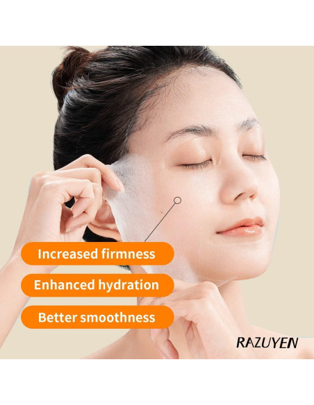 Mascarillas Faciales RAZUYEN Reafirmantes e Hidratantes 10 Pzas