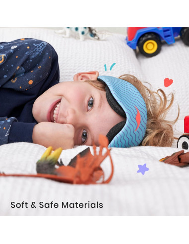Manta Kids - Máscara de Sueño Ajustable para Niños Azul