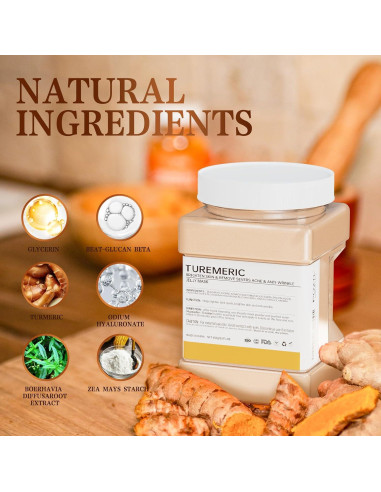 Mascarilla Facial de Gel Truvenum Cúrcuma Hidratante 20 cm