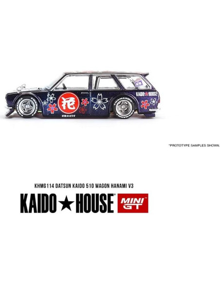 Coche Miniatura Diecast Datsun KAIDO 510 V3 Morado 1/64 Coche Miniatura Diecast Datsun KAIDO 510 V3 Morado 1/64
