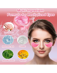 Parche para Ojos Lktvys Rosa 2 Piezas Hidratante Antienvejecimiento 2