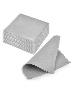 Paño de Limpieza de Joyería SEVENWELL 50pcs Gris 8x8cm