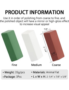 Kit de Pulido SCOTTCHEN 3 Piezas 113g - Verde, Blanco, Rojo 2