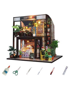 Casa de Muñecas Miniatura MAGQOO DIY con Muebles y Luz LED