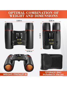 Binoculares Helo Big 30x60 Compactos para Observación de Aves 2