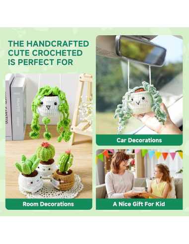 Kit de Crochet Imcrasy | 6 Plantas en Macetas | Tutoriales