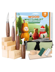 Kit de Tallado en Madera IMYMEE 19 Piezas para Principiantes
