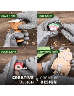 Kit de Tallado en Madera IMYMEE 19 Piezas para Principiantes 2