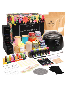 Kit de Fabricación de Velas SAEUYVB - 8 Latas y Olla LED