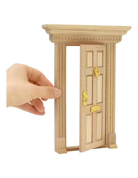 Puerta Miniatura iLAND Neoclásica 1:12 con Manija